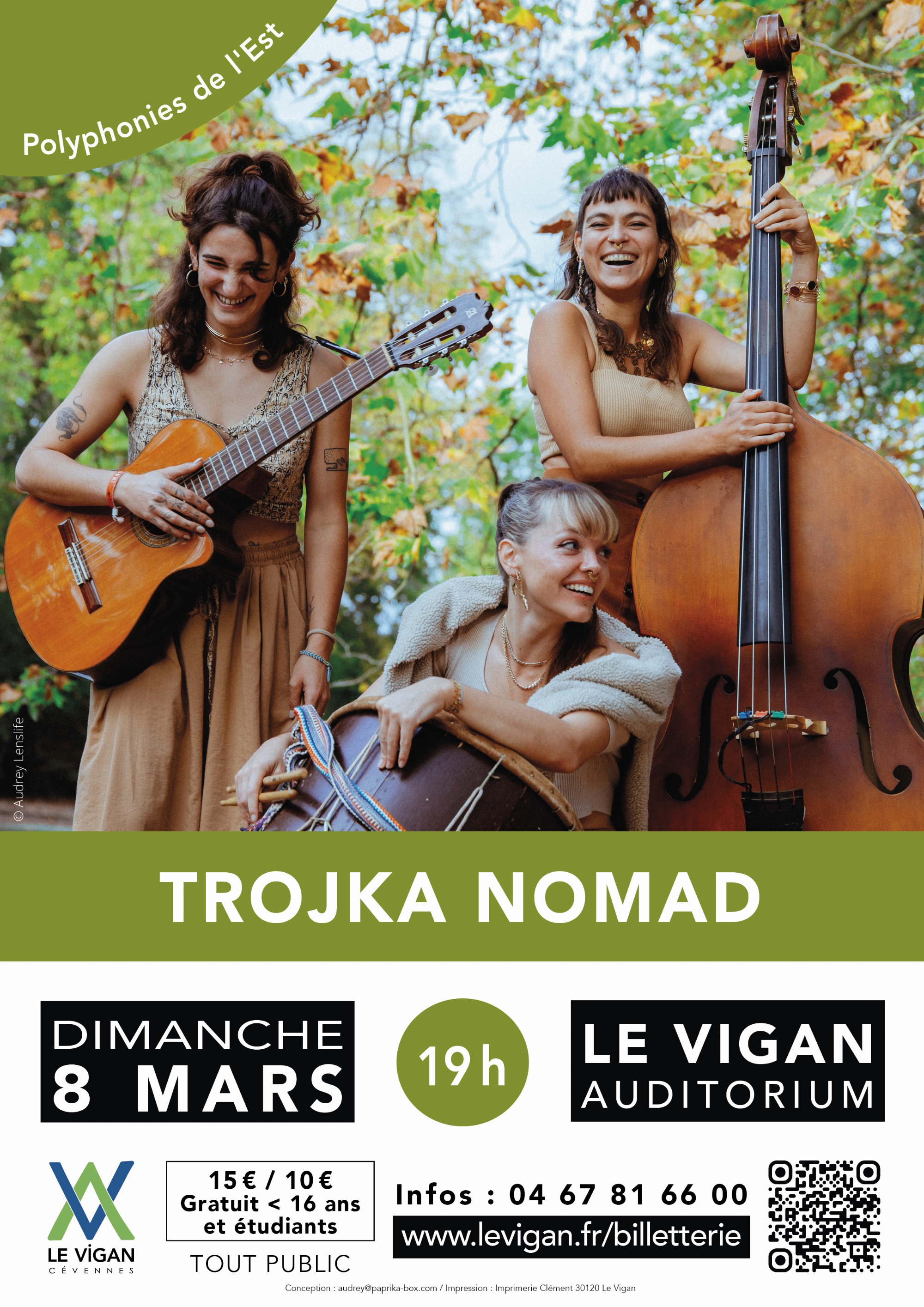 Concert Polyphonies de l'Est : trio féminin Trojka Nomad_Le Vigan