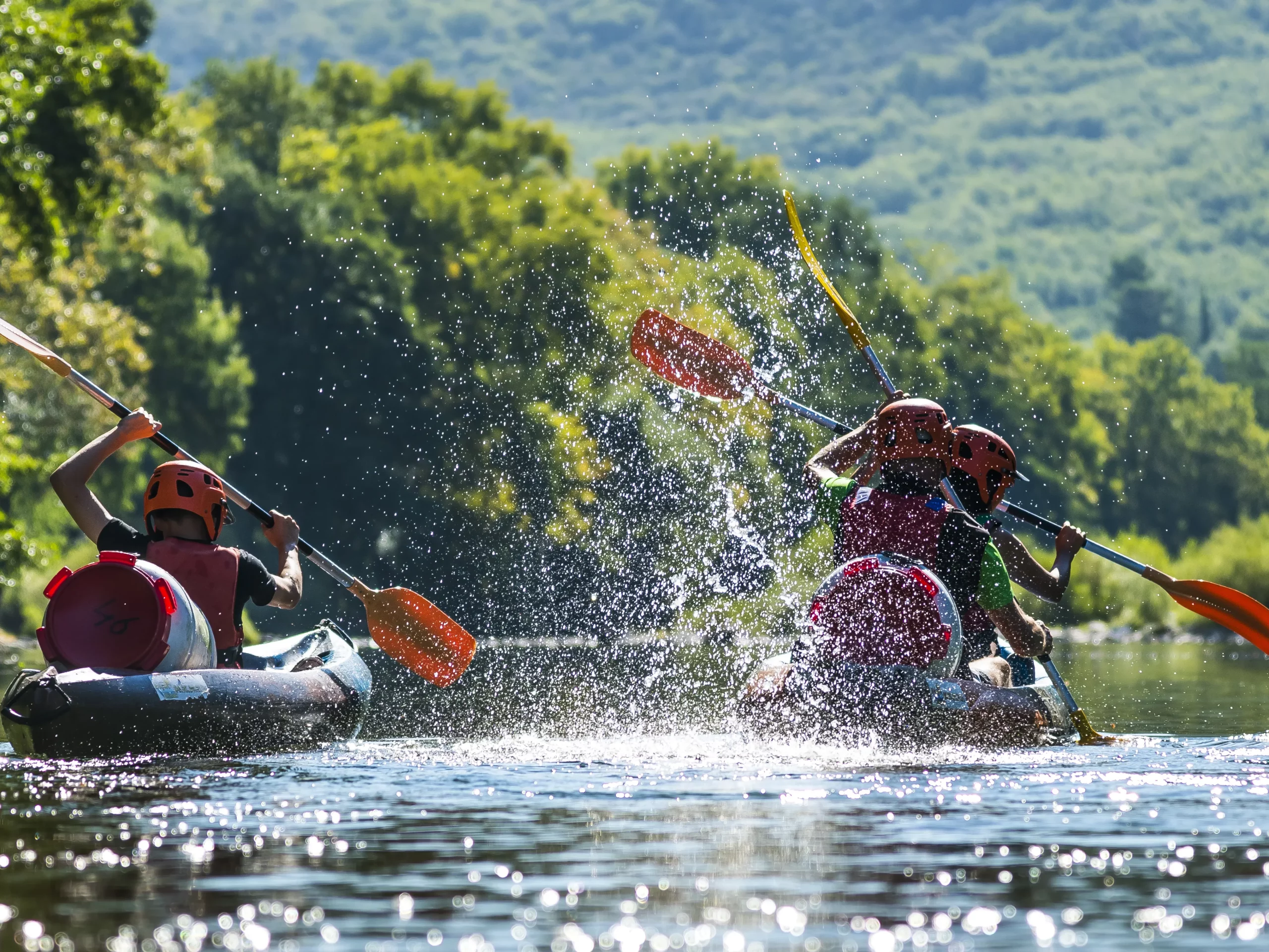 Canoeing on the Hérault River