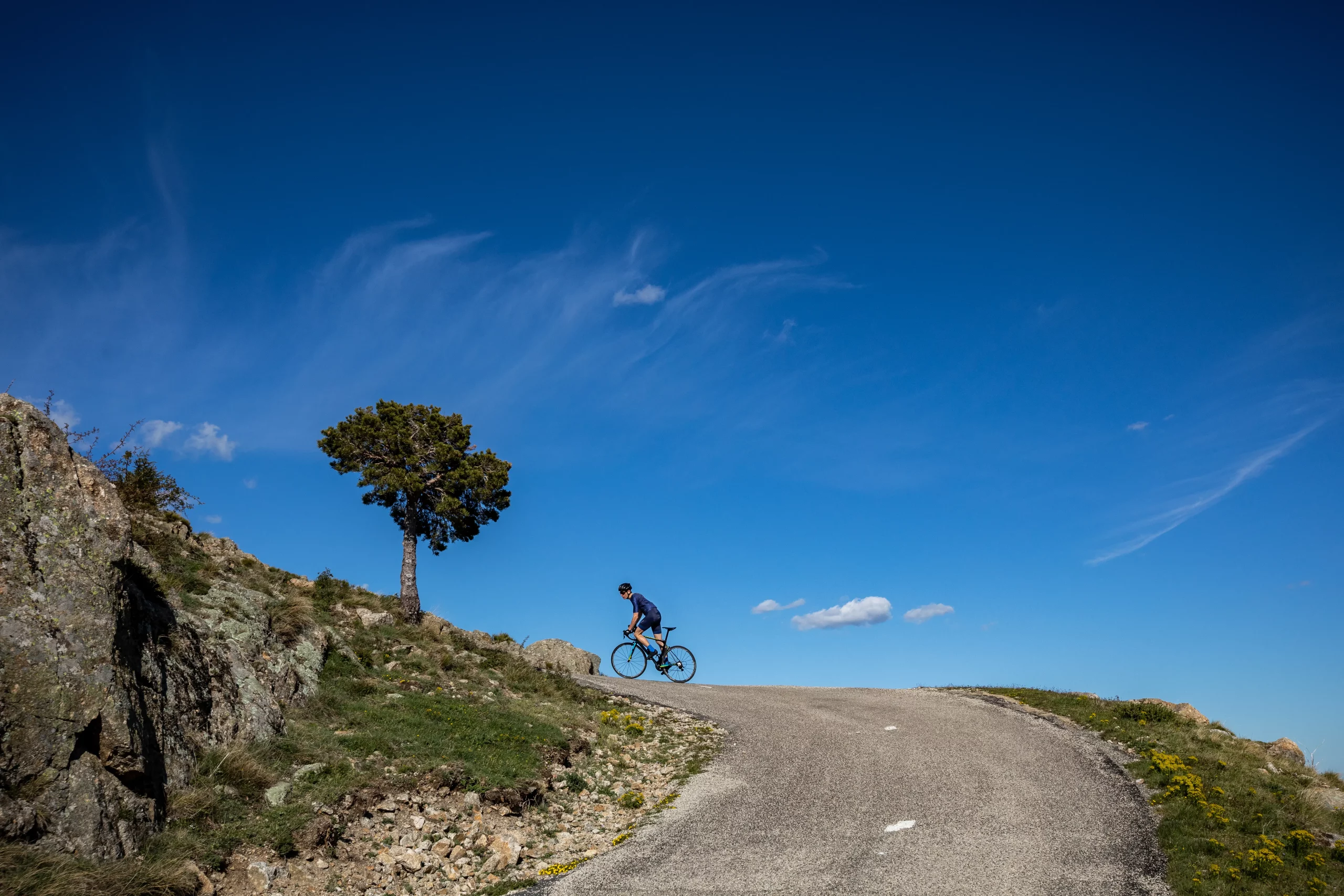 Cyclisme au col de la Lusette