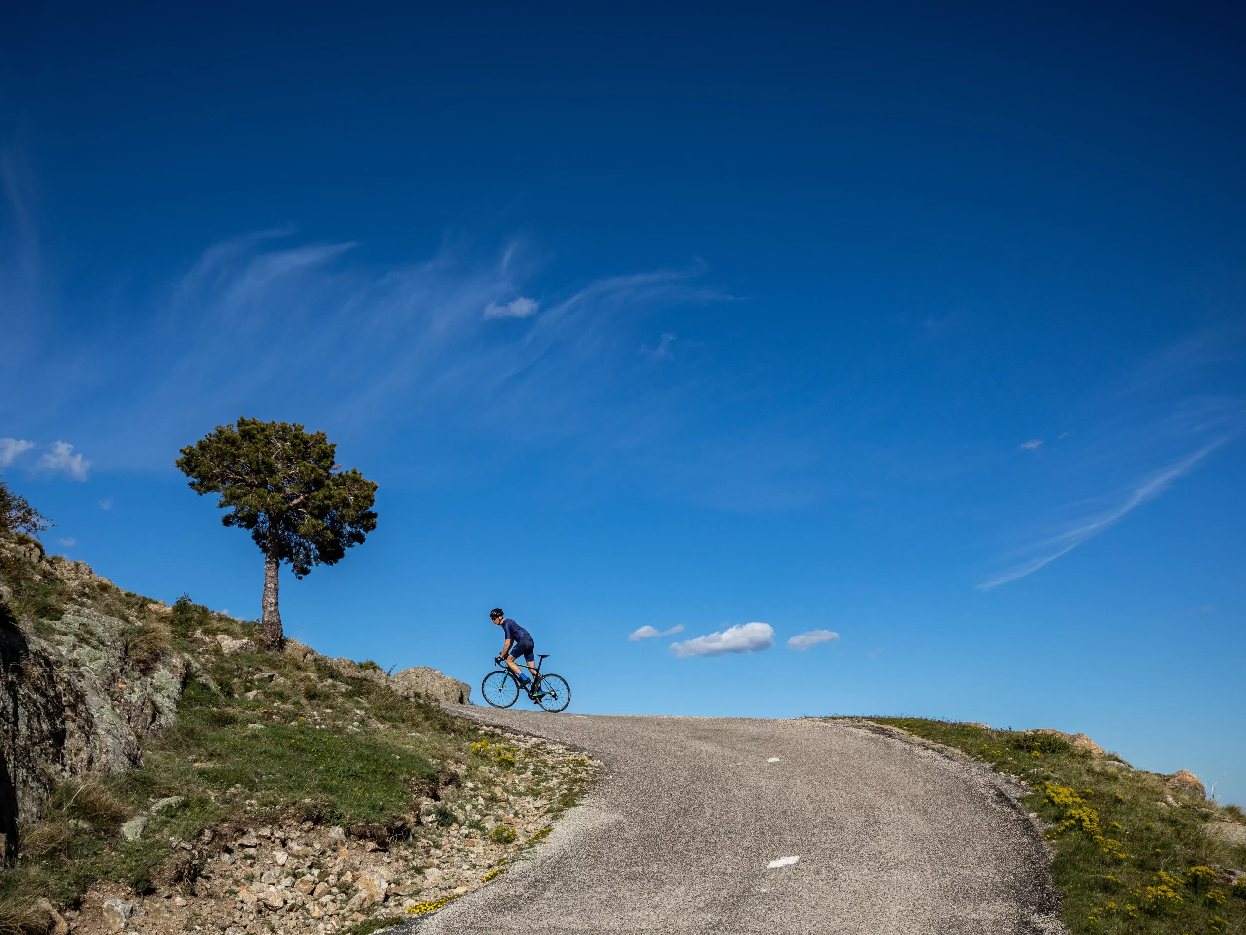 Cyclisme au col de la Lusette