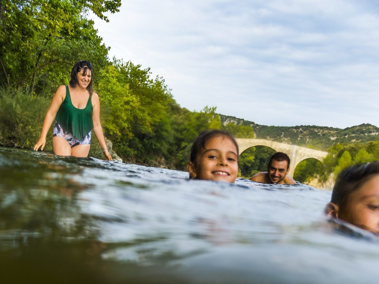 Baignade en rivière