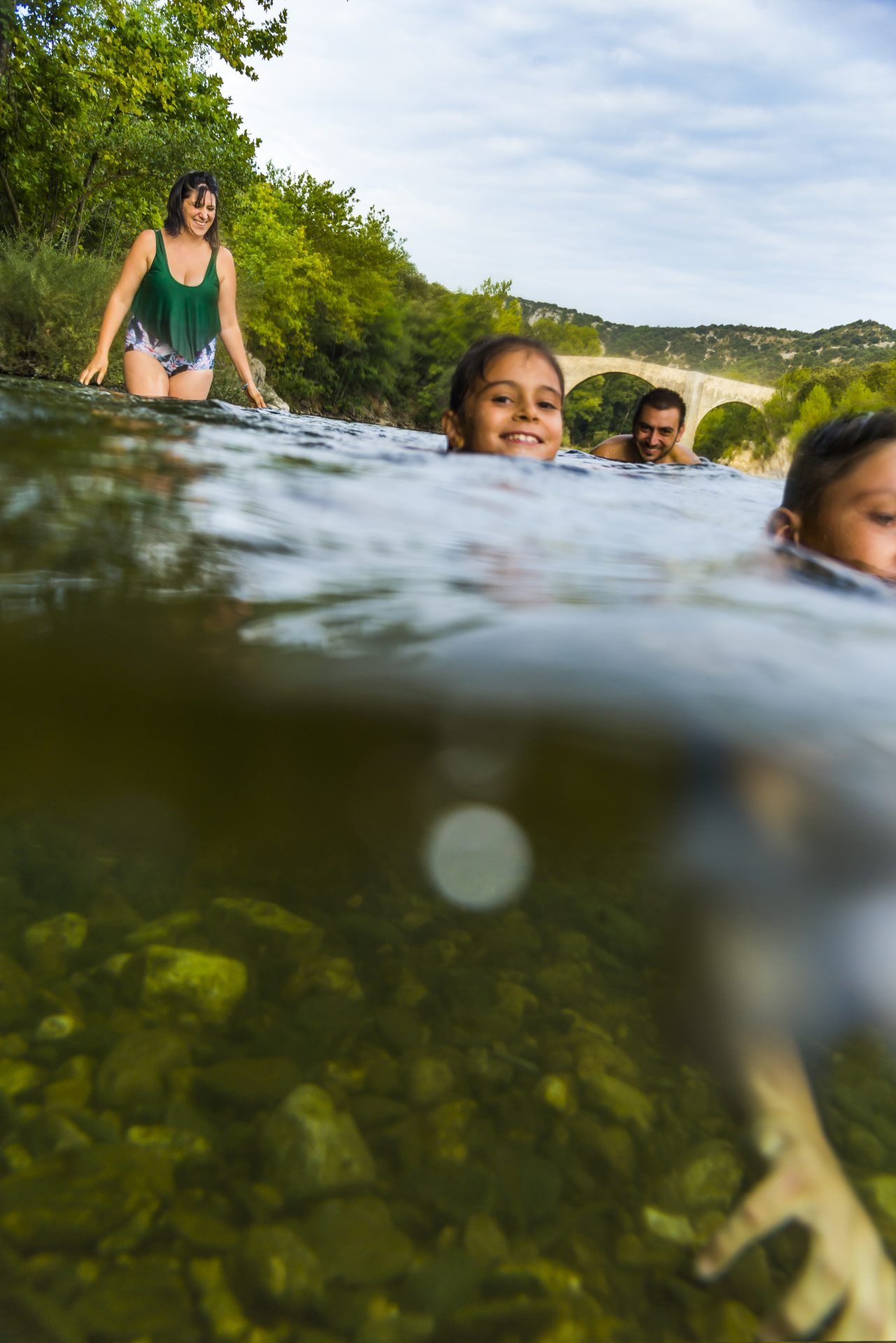 Baignade en rivière